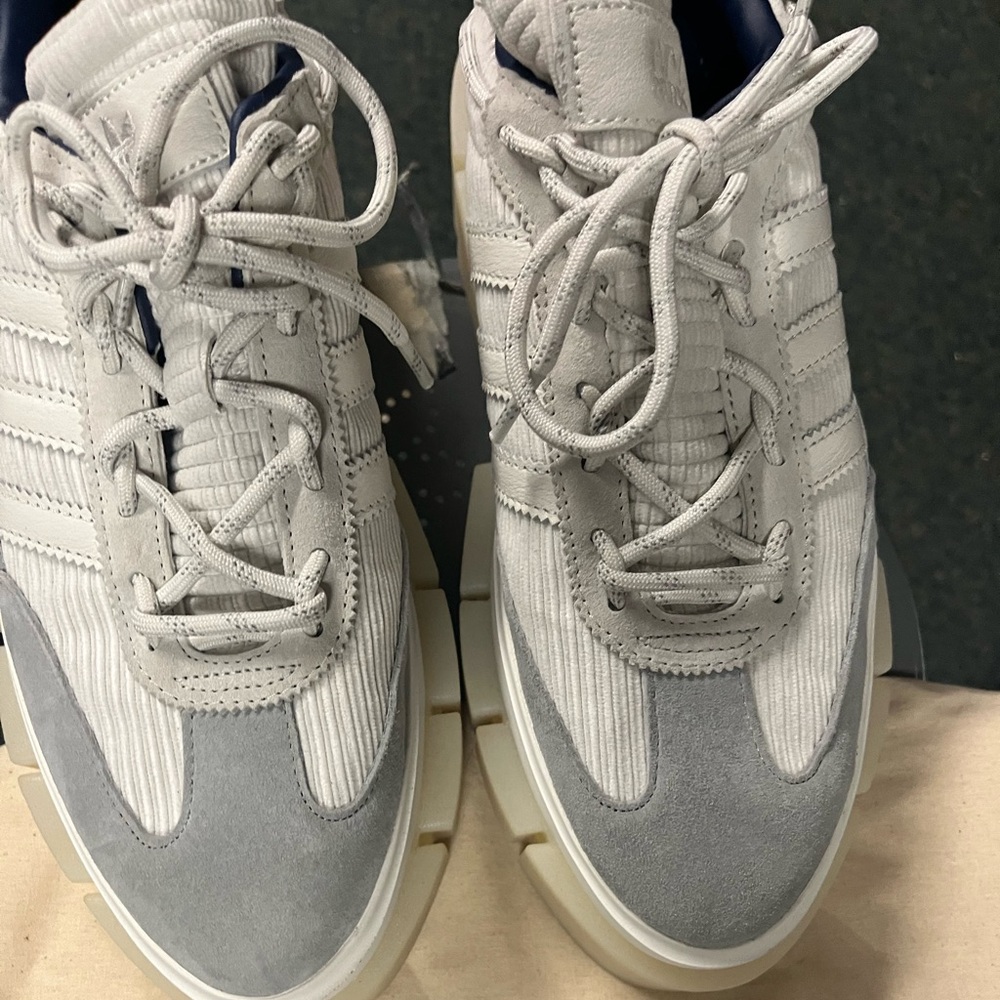 Ivy Park Beyoncé Adidas gray, white, and navy